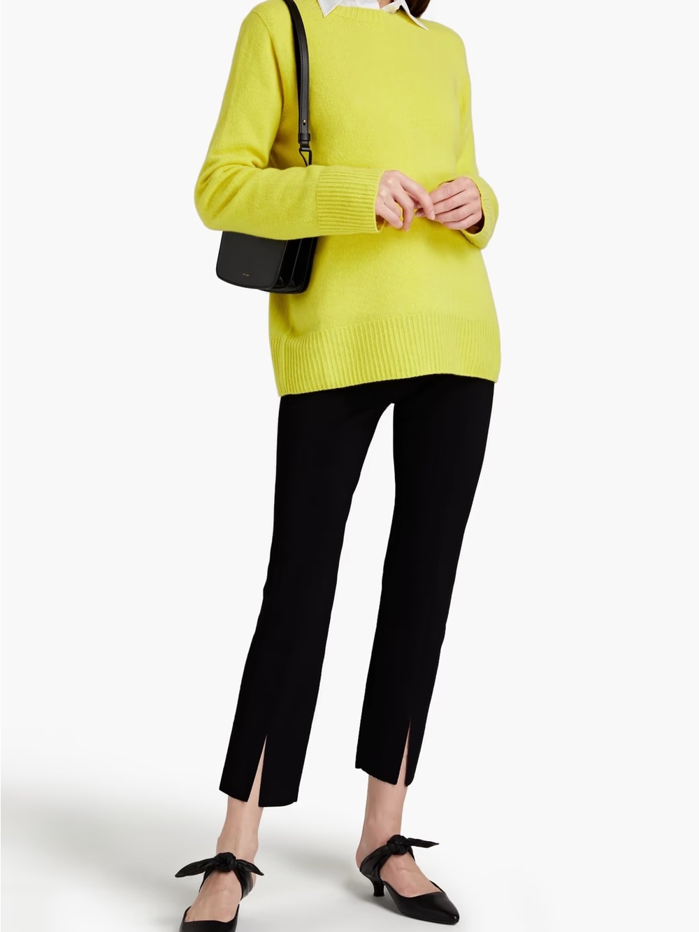 The Row Yellow Cashmere Sweater - Picture 5 of 9